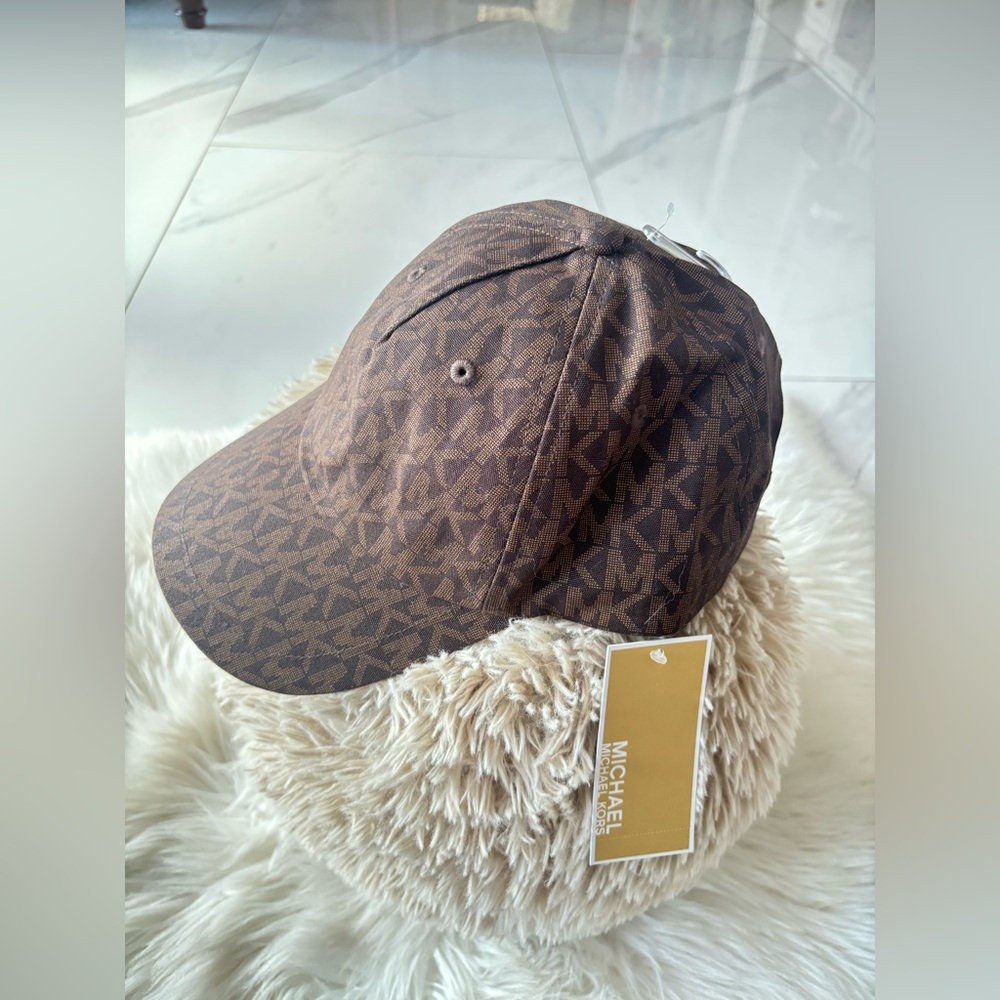Michael Kors Brown MK Logo Baseball Cap - Picture 10 of 11